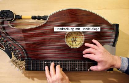 Zither Spielhilfe - Handauflage für Zither leicht zu montieren ohne Beschädigung
