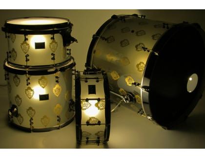 Spaun acryl schlagzeug mit hardware und zildjian becken!