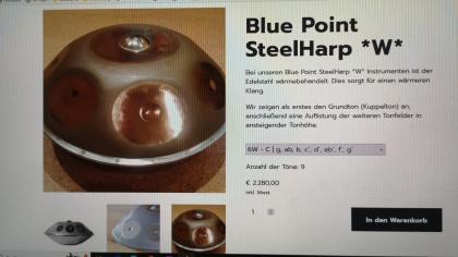 Handpan, 9 Töne, wenig gespielt, mit Tasche, top!