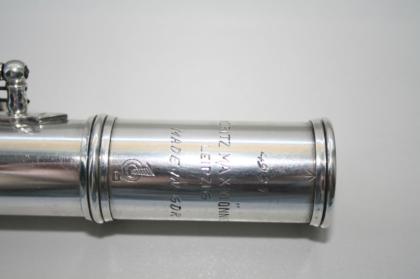 Vollsilber Moritz Max Mönnig Querflöte Topzustand Flöte mit 2 Köpfe Silver