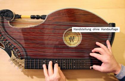 Zither Spielhilfe - Handauflage für Zither leicht zu montieren ohne Beschädigung