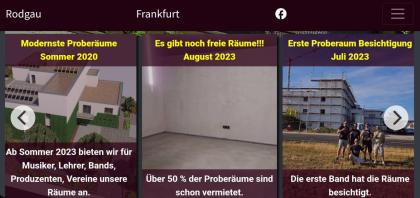 Proberäume 19bis30m² Neubau Rodgau Kreis Offenbach a.M.