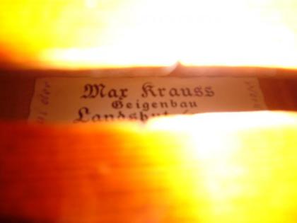 Rarität. Seltenes Stück. Max Krauss Geige 1956 aus Landshut