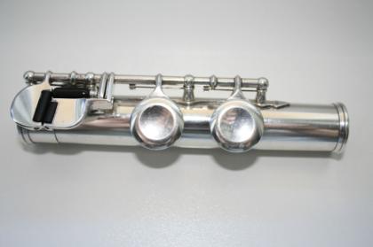Vollsilber Moritz Max Mönnig Querflöte Topzustand Flöte mit 2 Köpfe Silver