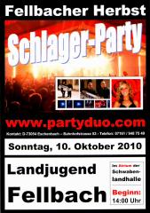 Fellbacher Herbst2020 Programm – Party Partys - Partyduo.com  - Schlager Party