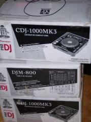 2x Pioneer CDJ-1000 MK3 + 1x Pioneer DJM-800