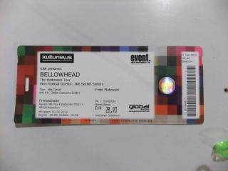 2 Tickets für Bellowhead in München ( 01.02-0.7979)