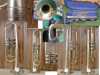 Alte B-Trompete (Drehvl) Hersteller Arthur Petersen Flensburg