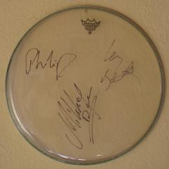 Motörhead Drumhead  mit Unterschriften der Band