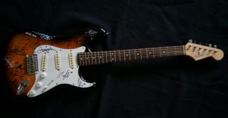 Signierte Fender Stratocaster-Gitarre