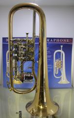 Miraphone Konzert - Flügelhorn aus Goldmessing mit Trigger und Leichtkoffer